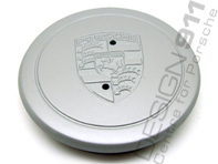Wheel Cap "Fuchs" silver/metal imbossed crest For Porsche Car